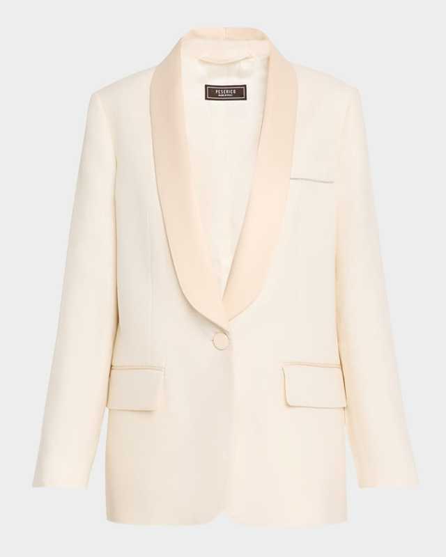 Single-Button Smoking Jacket